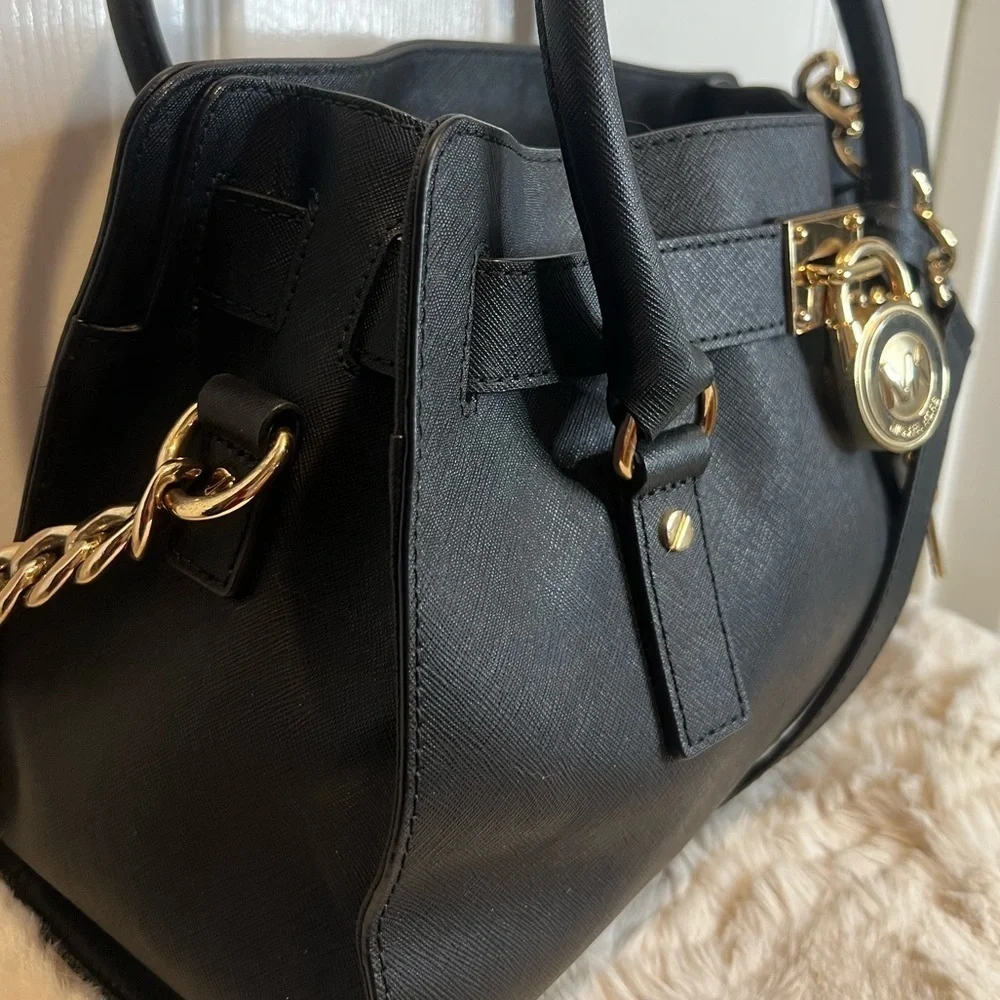 MICHAEL KORS HAMILTON LEATHER SATCHEL - Picture 3 of 15